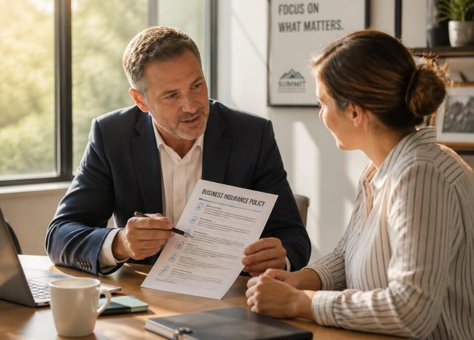 A professional consultation scene where an advisor